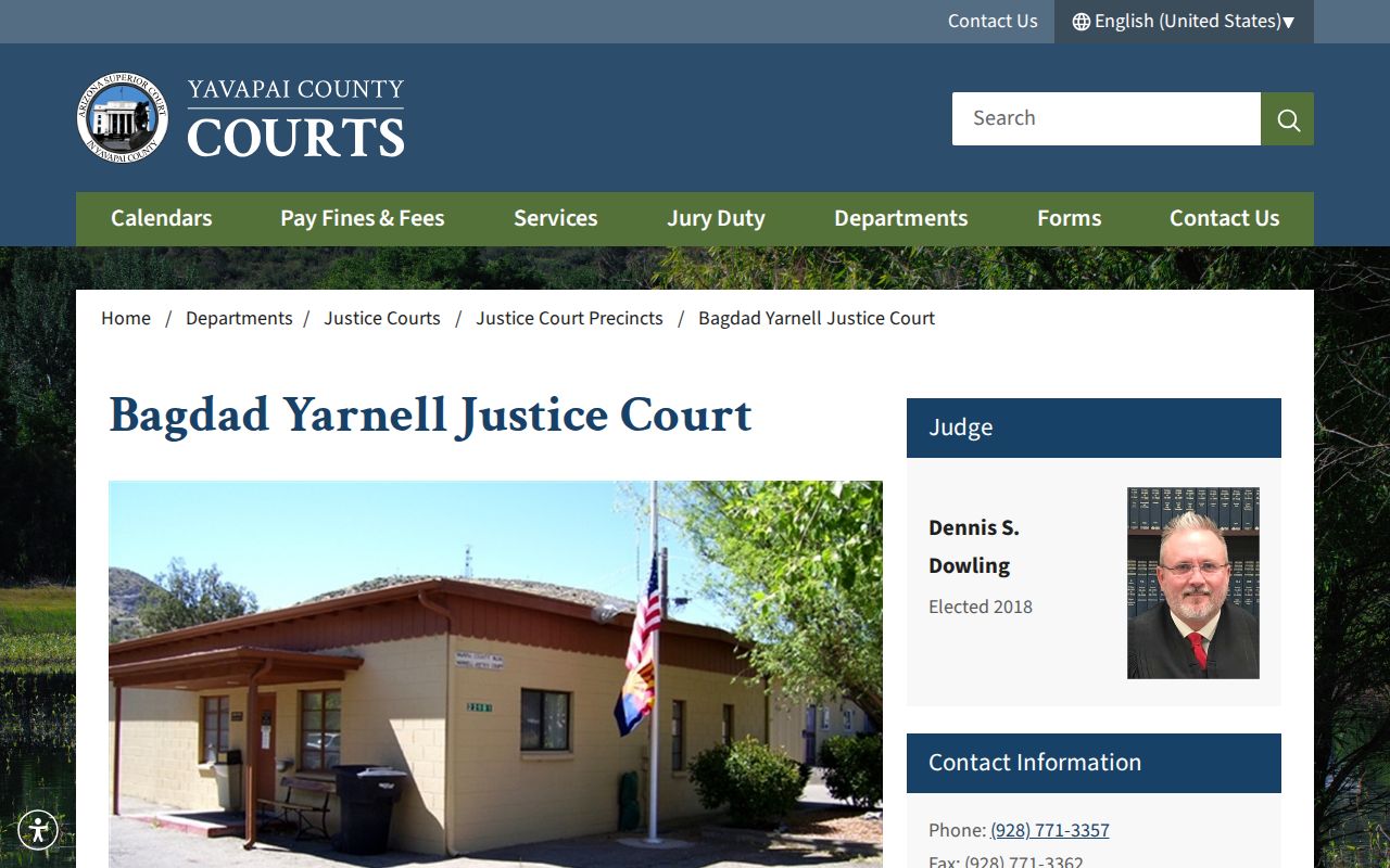 Yavapai County bench warrant Bagdad-Yarnell court page